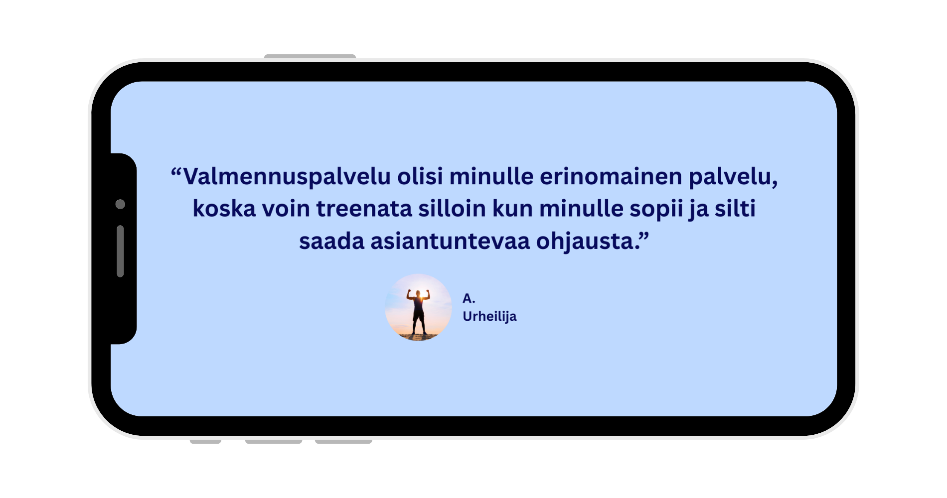 Etusivu “tampereella on melko vähän valmentajia, joten on hienoa, että valmennusta on saatavilla digialustan kautta. näin valmennusta voi saada sijainnista riippumatta.”(2)