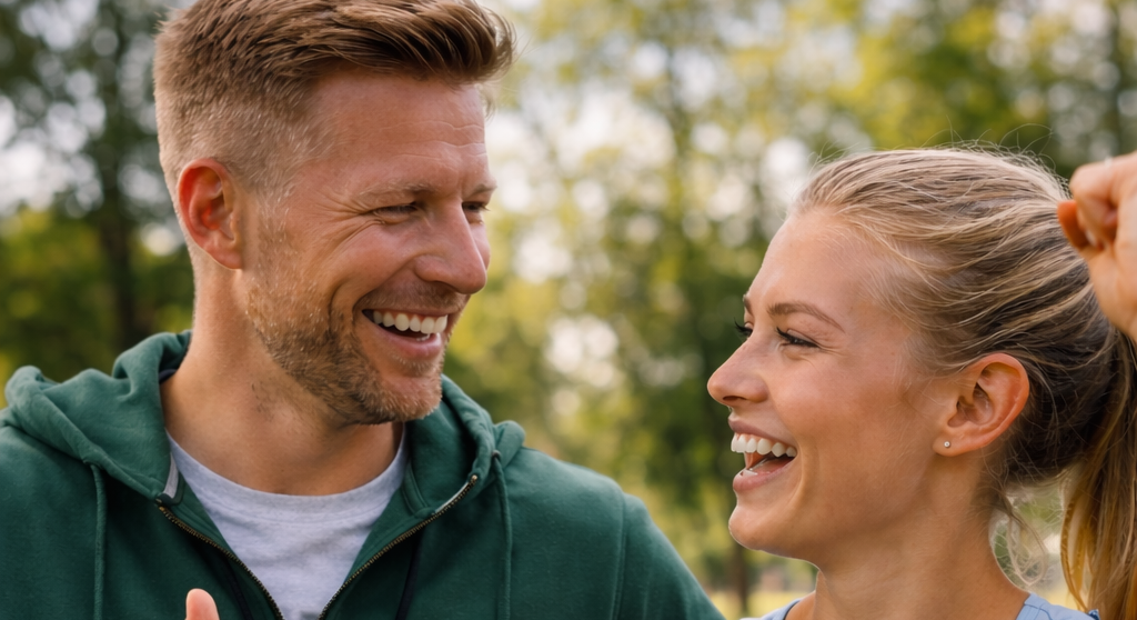 Coach and client laughing - affordable coaching